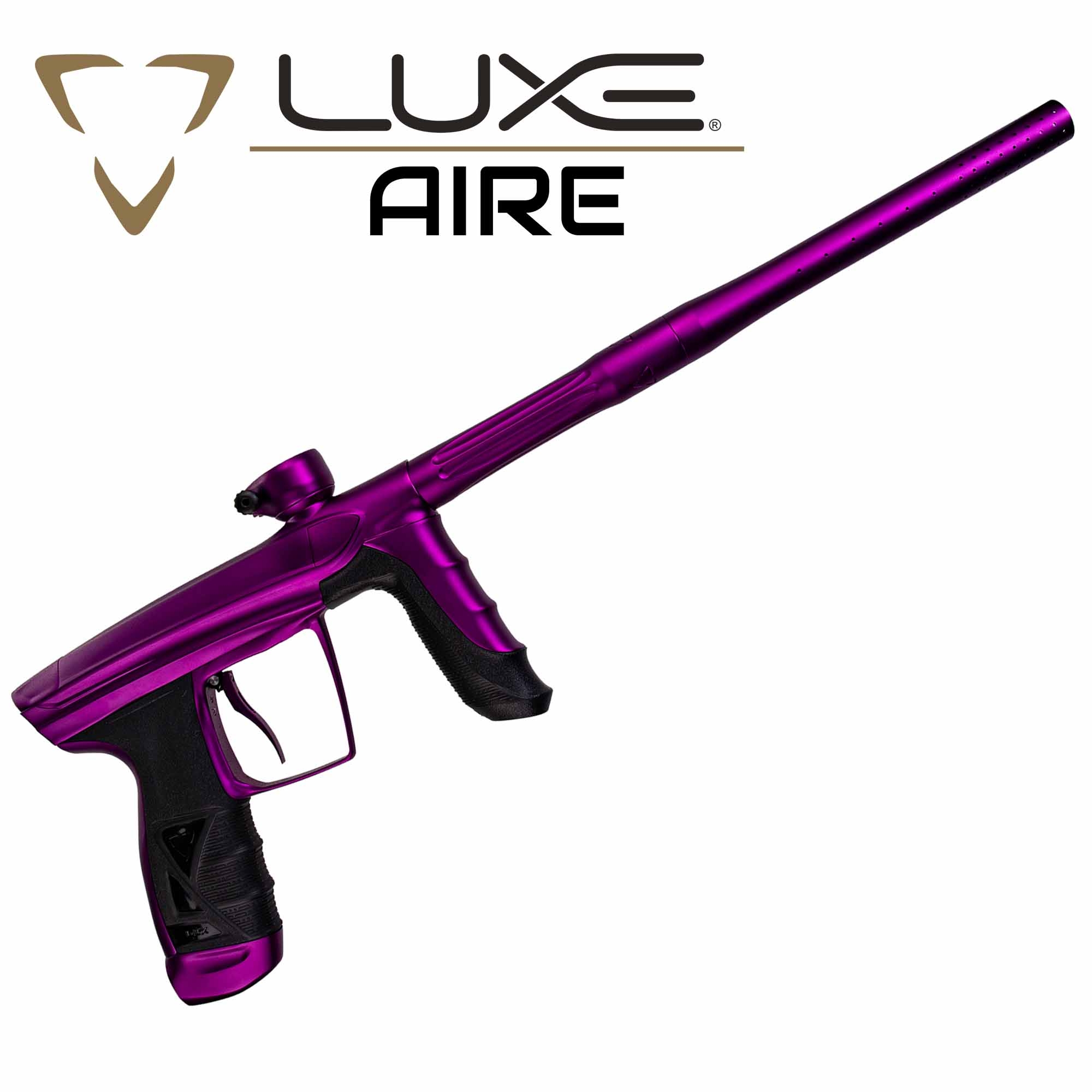 DLX Luxe® AIRE marker, dust purple paintball-pistol, lila, farbe-lila, gas-pistole?, pump-action?