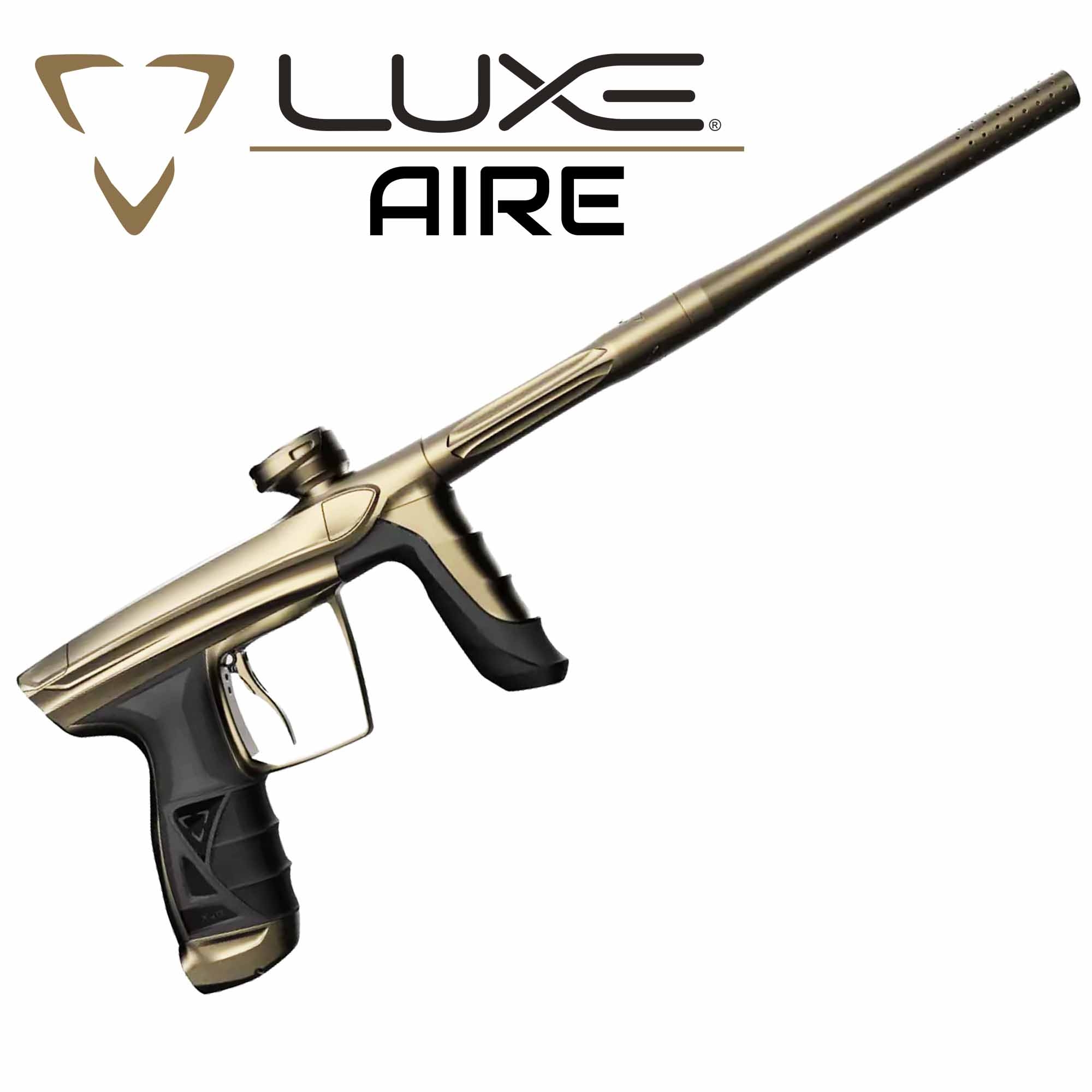 DLX Luxe® AIRE marker, dust gold paintball-pistole, paintball-gewehr, goldfarben, langer-barrel, pump-action