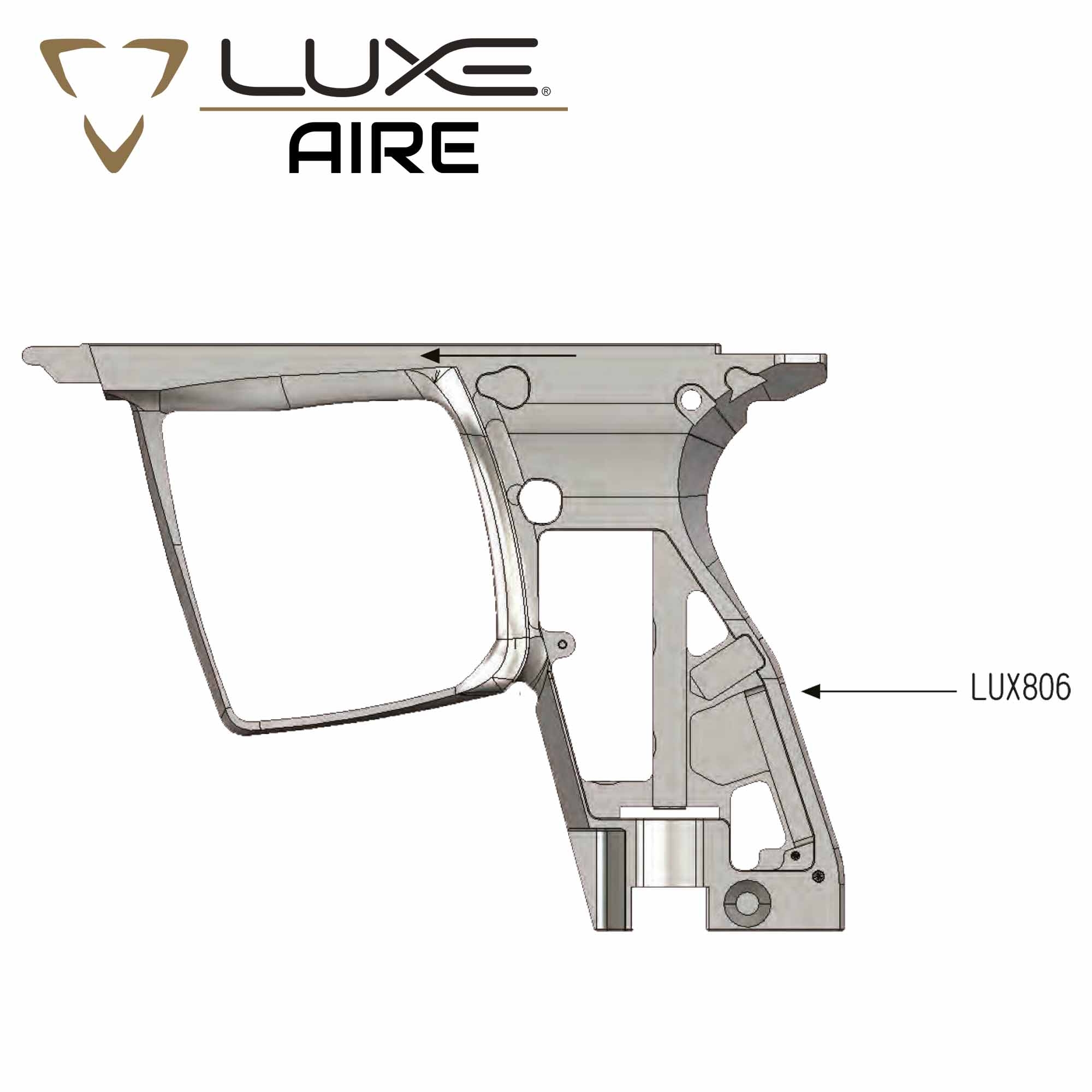 Luxe Air, Airsoft-rahmen, Pistolengriff, Waffendiagramm, LUX806