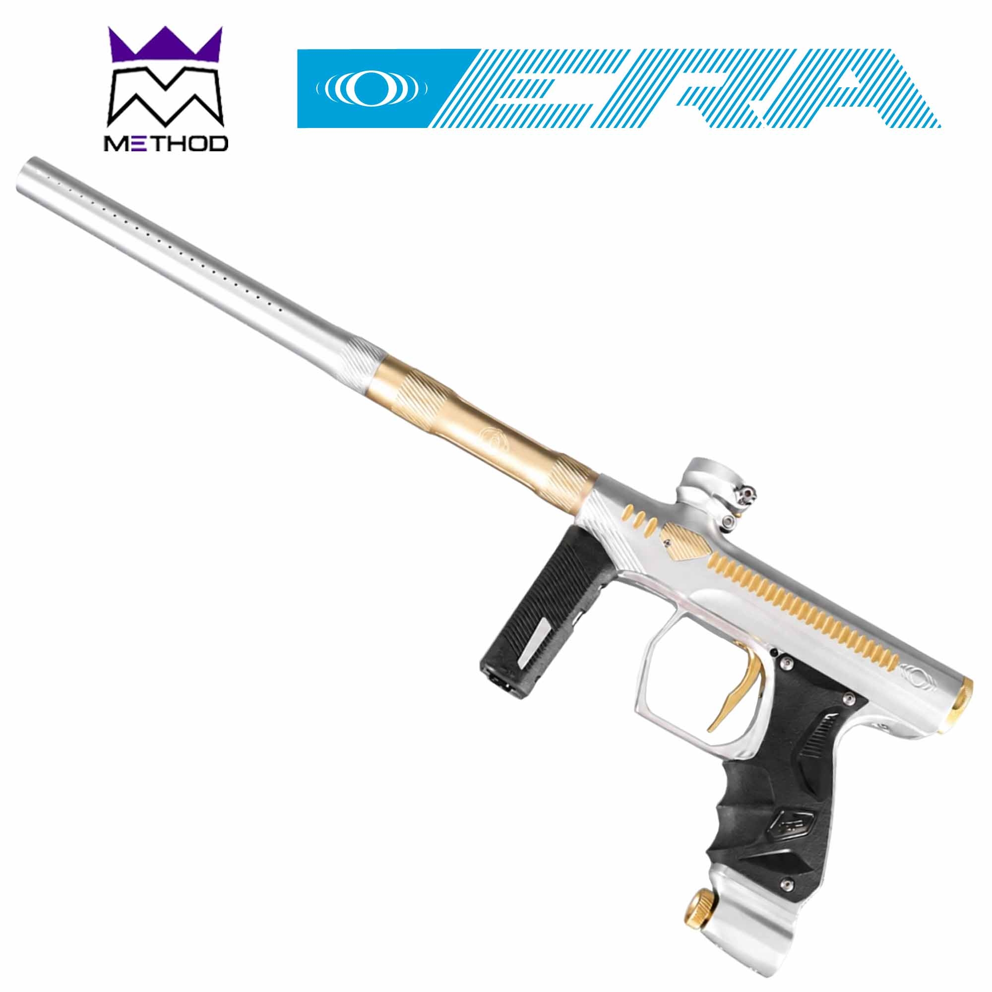 SP Shocker® Method ERA marker, white/gold Schusswaffe, Silikonrohr?, Metallic Langwaffe, Gasdruck-Pistole, Jet-Pistole