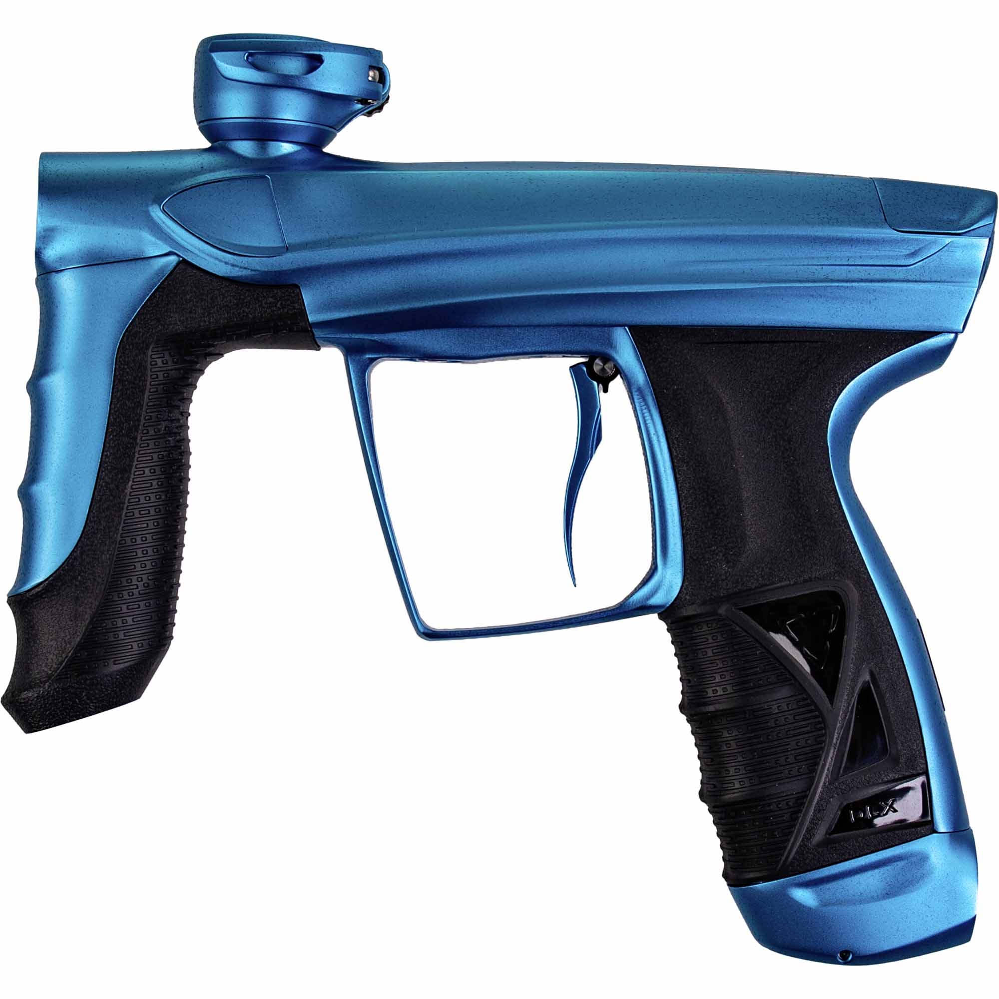 DLX Luxe® AIRE marker, dust blue paintball gun, marker blue, pistol grip, air gun, HD image